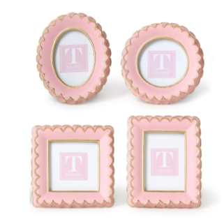Mini Pink Scalloped Frame