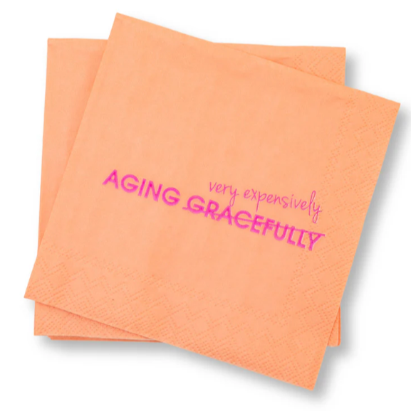 Aging Expensively Cocktail Napkin