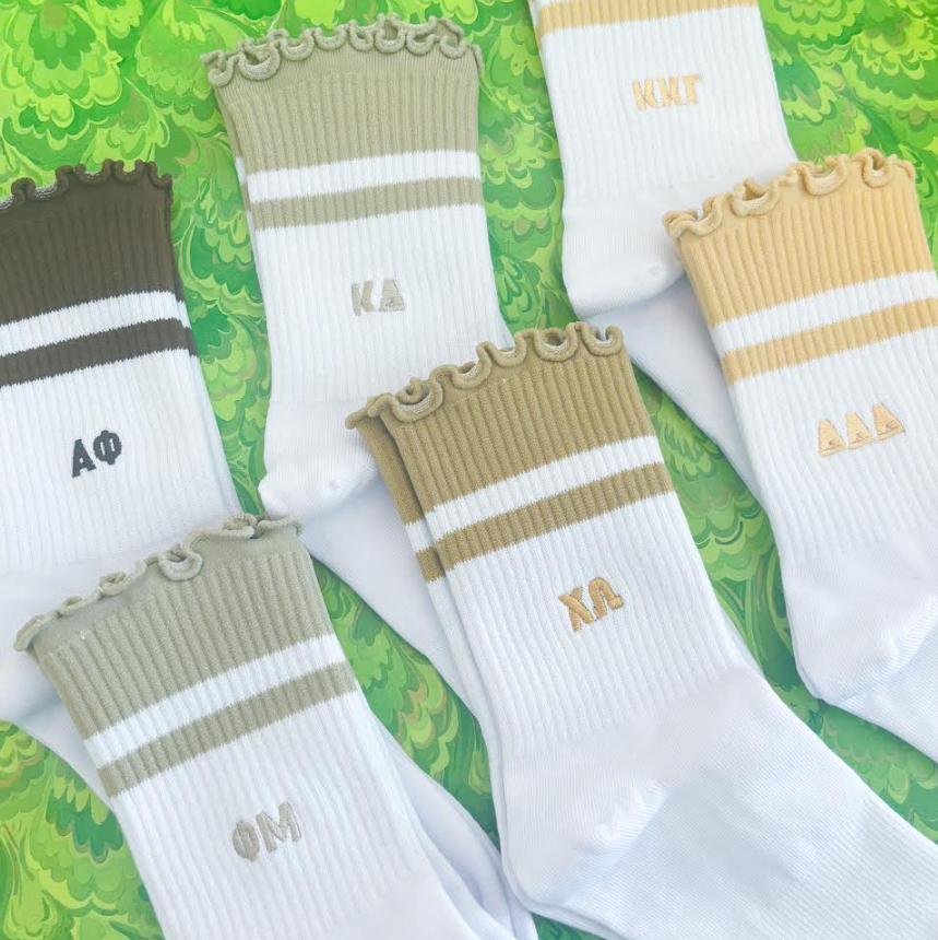 Sorority Lettuce Edge Socks