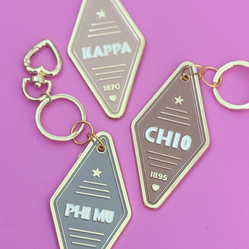 Sorority Enamel Bag Charm