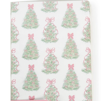 Trees and Bows Scalloped Guest Napkin