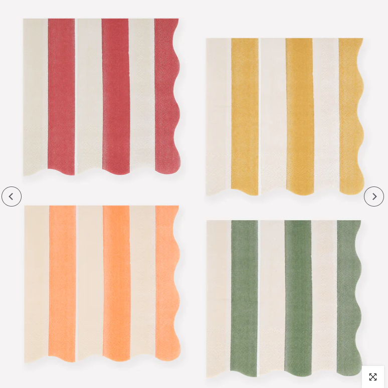 Fall Stripe Small Napkins