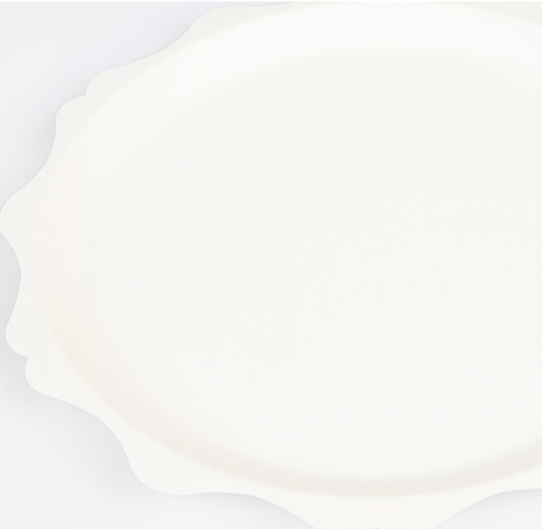 Cream Decorative Edge Plates
