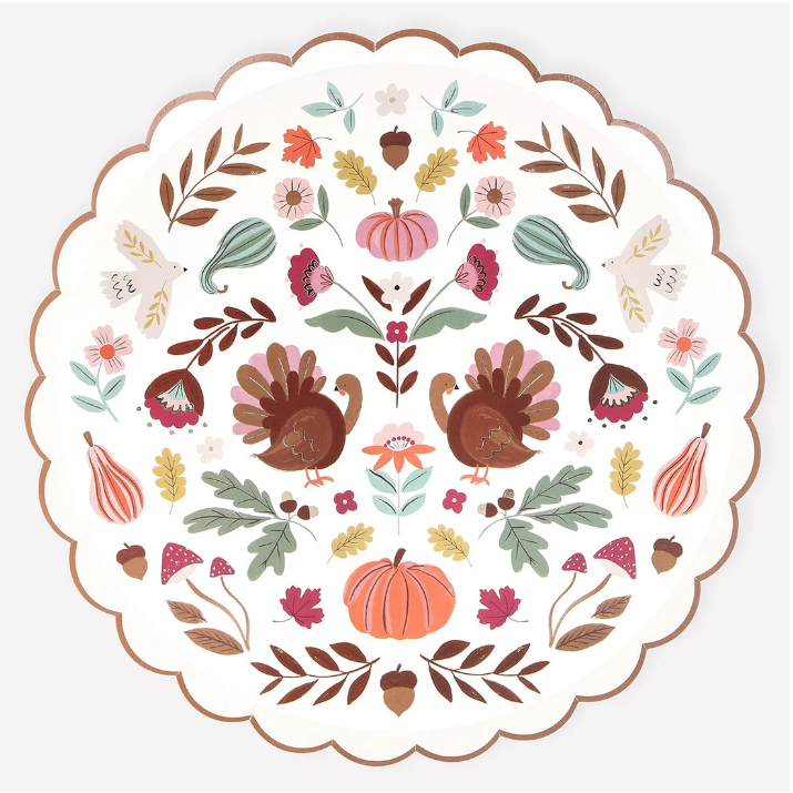 Folk Fall Dinner Plates