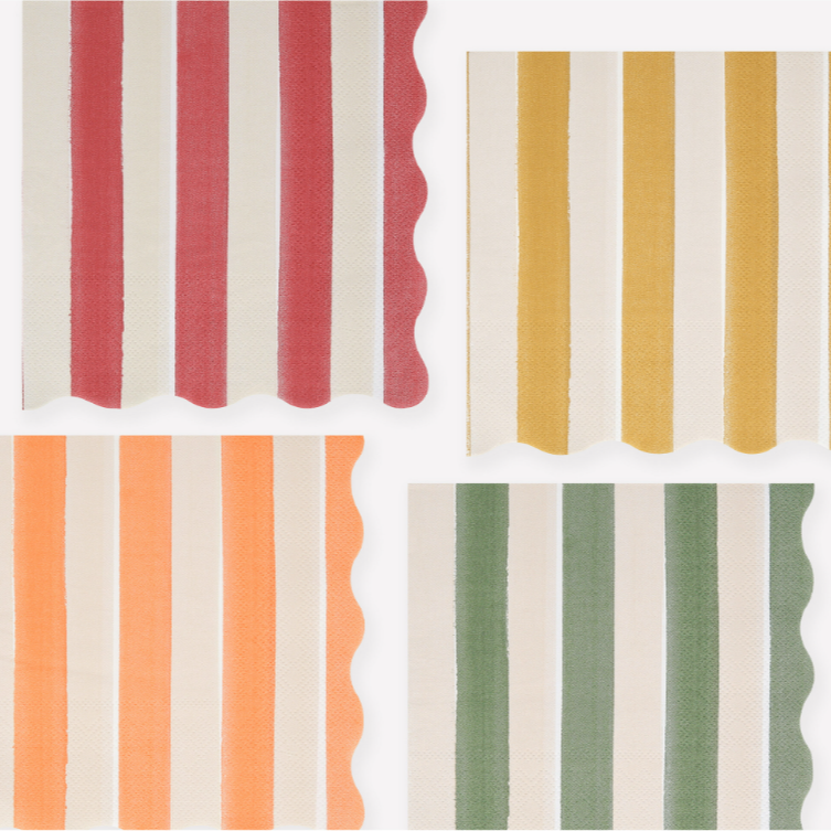 Fall Stripe Large Napkins