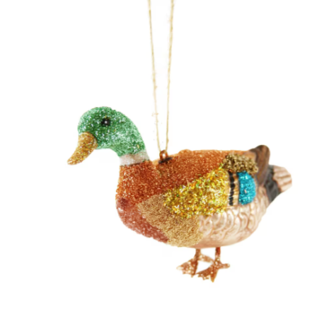 Large Mallard Glass Ornament
