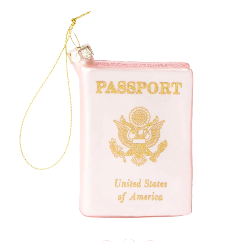 Pink Passport Ornament