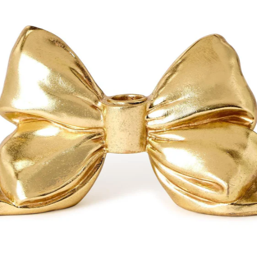 Gold Bow Candleholder