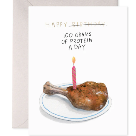 High Protein Birthday Card
