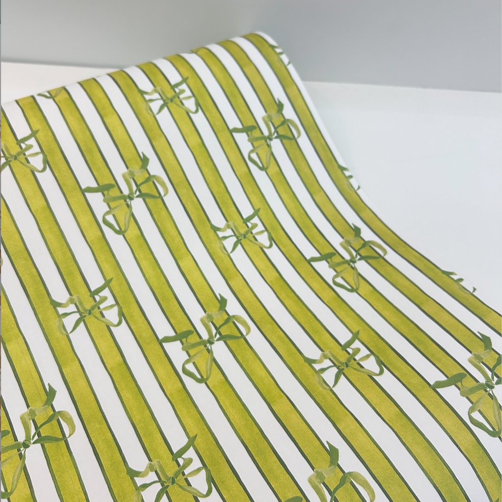 Green Bows Gift Wrap