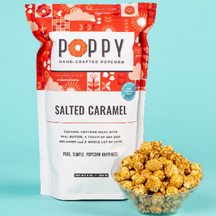 Salted Caramel Poppy Popcorn