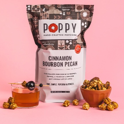 Cinnamon Bourbon Pecan Poppy Popcorn