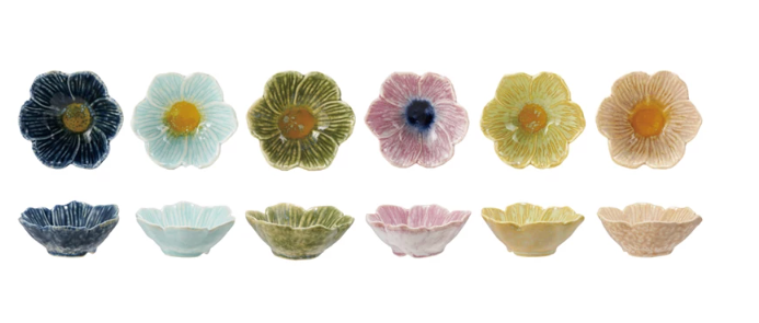 Stoneware Flower Bowl
