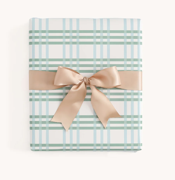 Pistachio Plaid Wrapping Paper