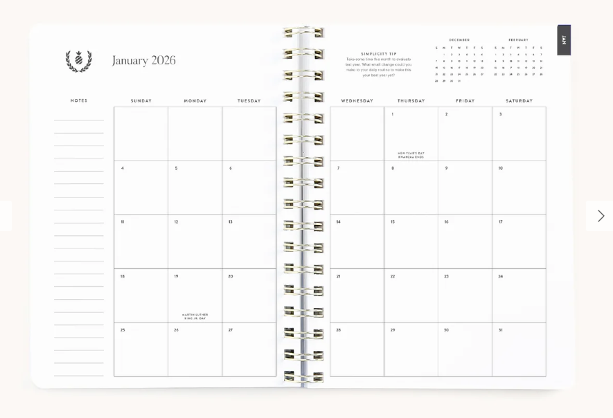 2026 Softcover Weekly Planner - Ivory Antelope