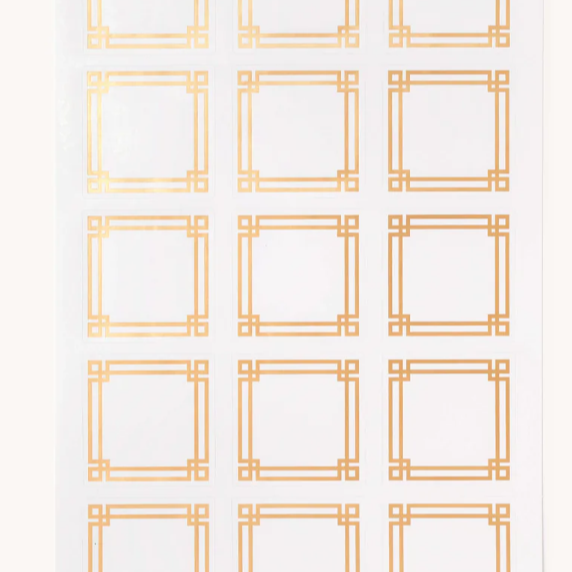 Gold Foil Gift Tag Sticker Set
