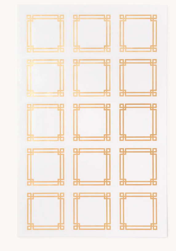 Gold Foil Gift Tag Sticker Set