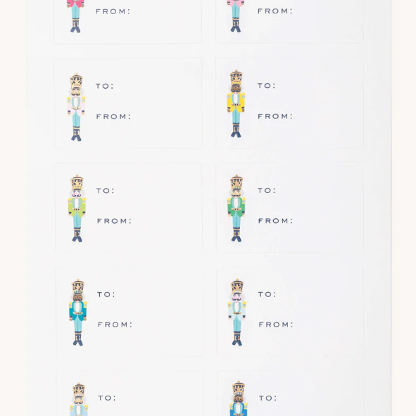 Nutcracker Gift Tag Sticker Set