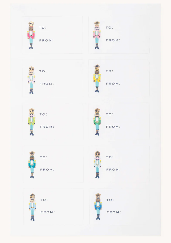 Nutcracker Gift Tag Sticker Set