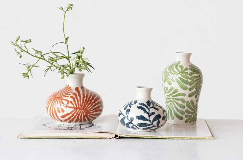 Vase with Abstract Designs