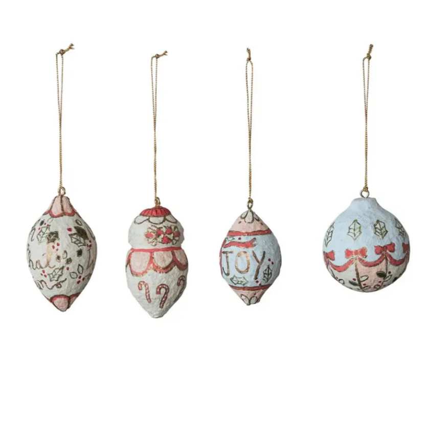 Hand Painted Paper Mache Ornament