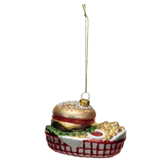 Burger and Fry Basket Ornament