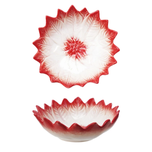 Poinsettia Shaped Bowl