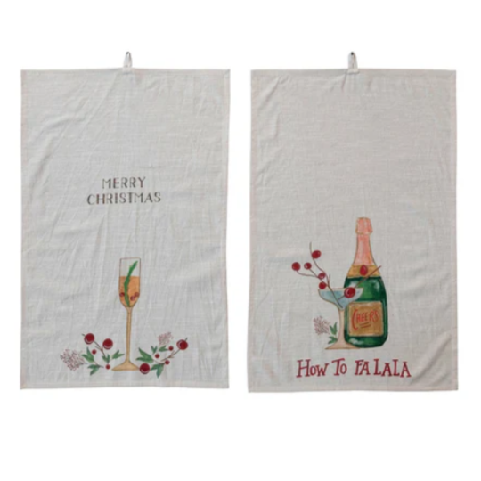 Cocktail Holiday Tea Towel