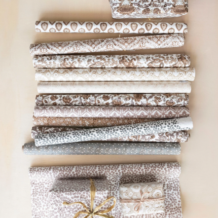 Handmade Block Print Recycled Gift Wrap