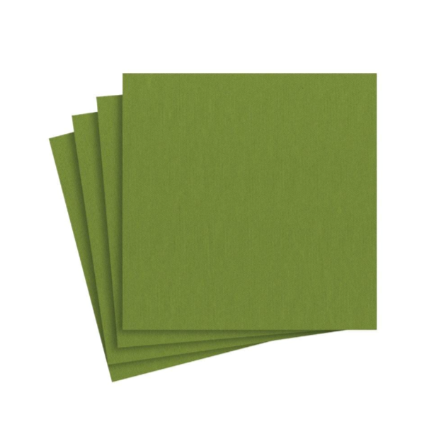 Leaf Green Paper Linen Cocktail Napkins