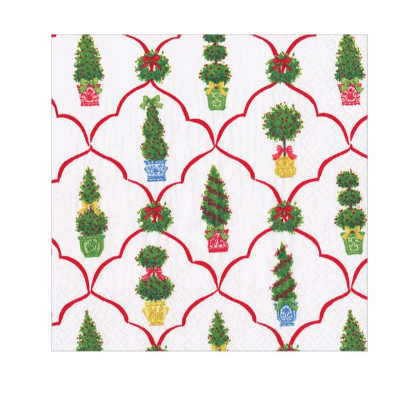 Petit Jardin de Noel Cocktail Napkin