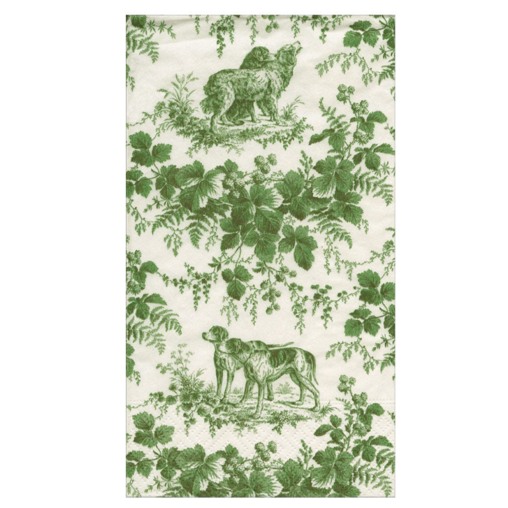 Hunting Toile Evergreen Guest Towel