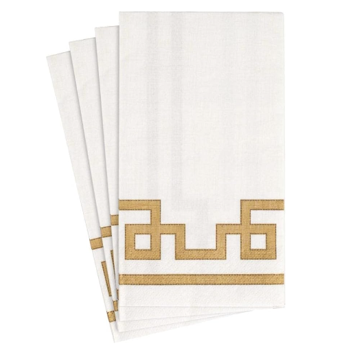 Gold and White Rive Gauche Guest Towel