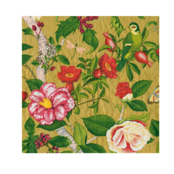 Christmas Chinoiserie Cocktail Napkin