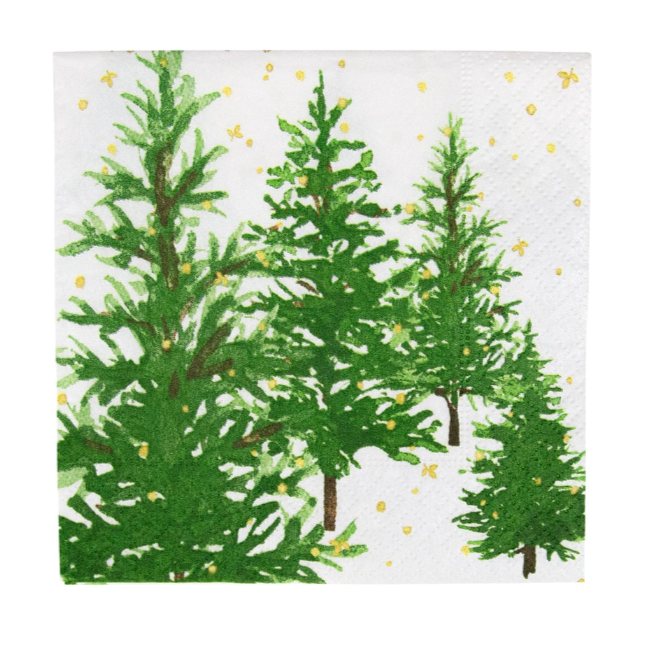 White Christmas Cocktail Napkin
