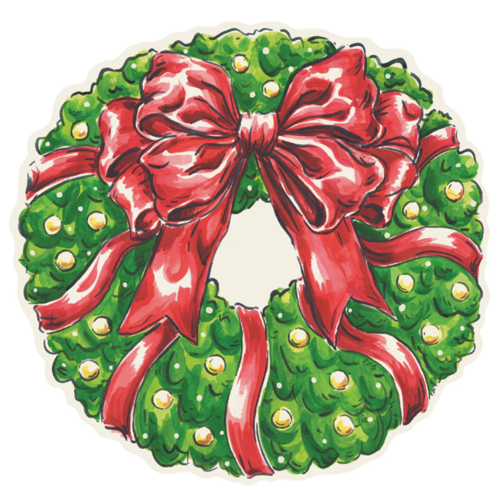 Die-cute Holiday Wreath Placemat