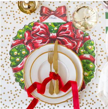 Die-cute Holiday Wreath Placemat