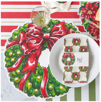 Die-cute Holiday Wreath Placemat