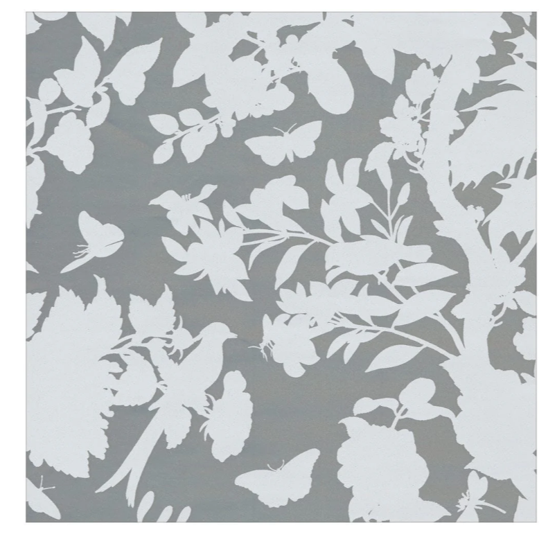 Christmas Chinoiserie Silver Roll Wrap