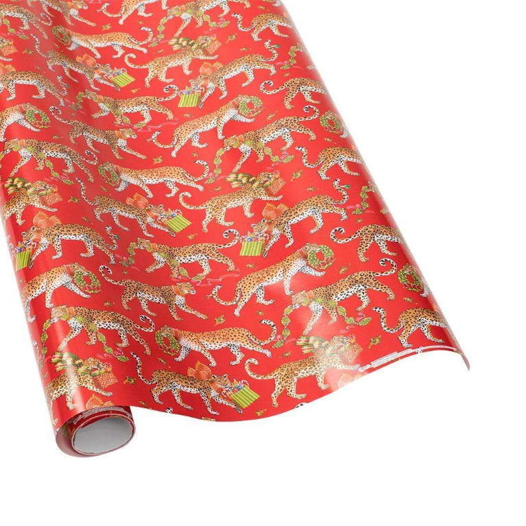 Christmas Leopard Wrapping Paper