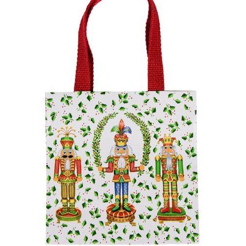 Nutcracker Christmas White Gift Bag