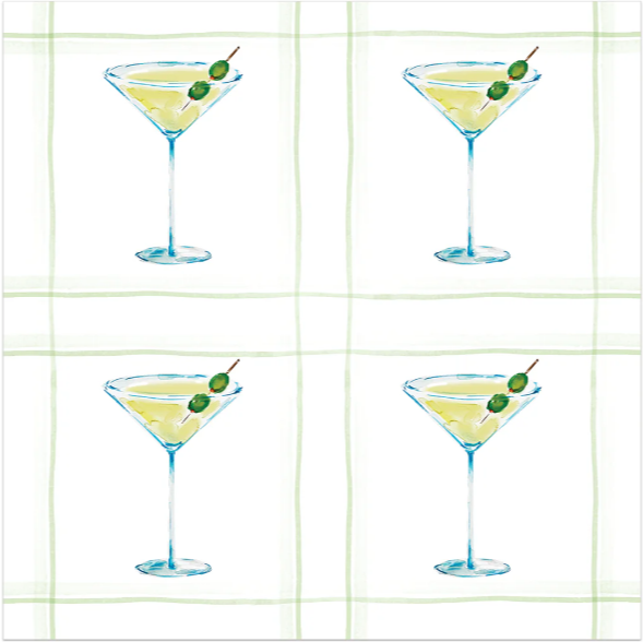 Martini Glasses Napkins