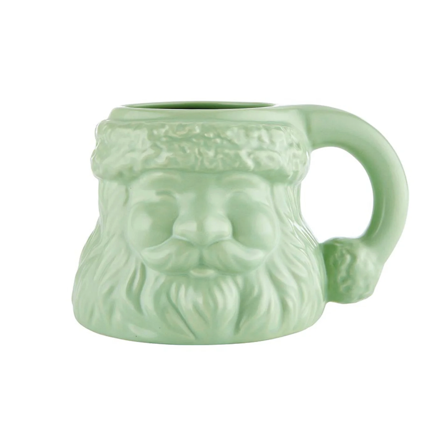Green Santa Face Mug