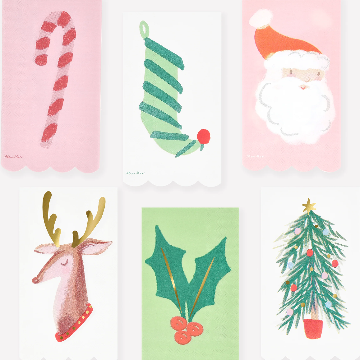 Mixed Christmas Icon Guest Towels