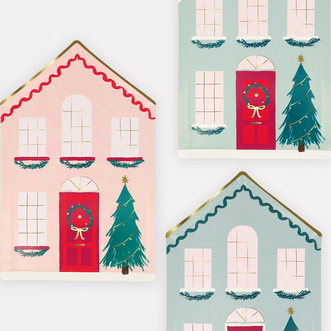Festive House Plates