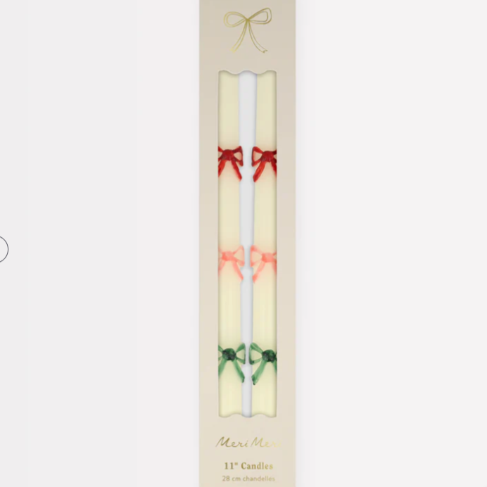 Multicolor Bow Taper Candles