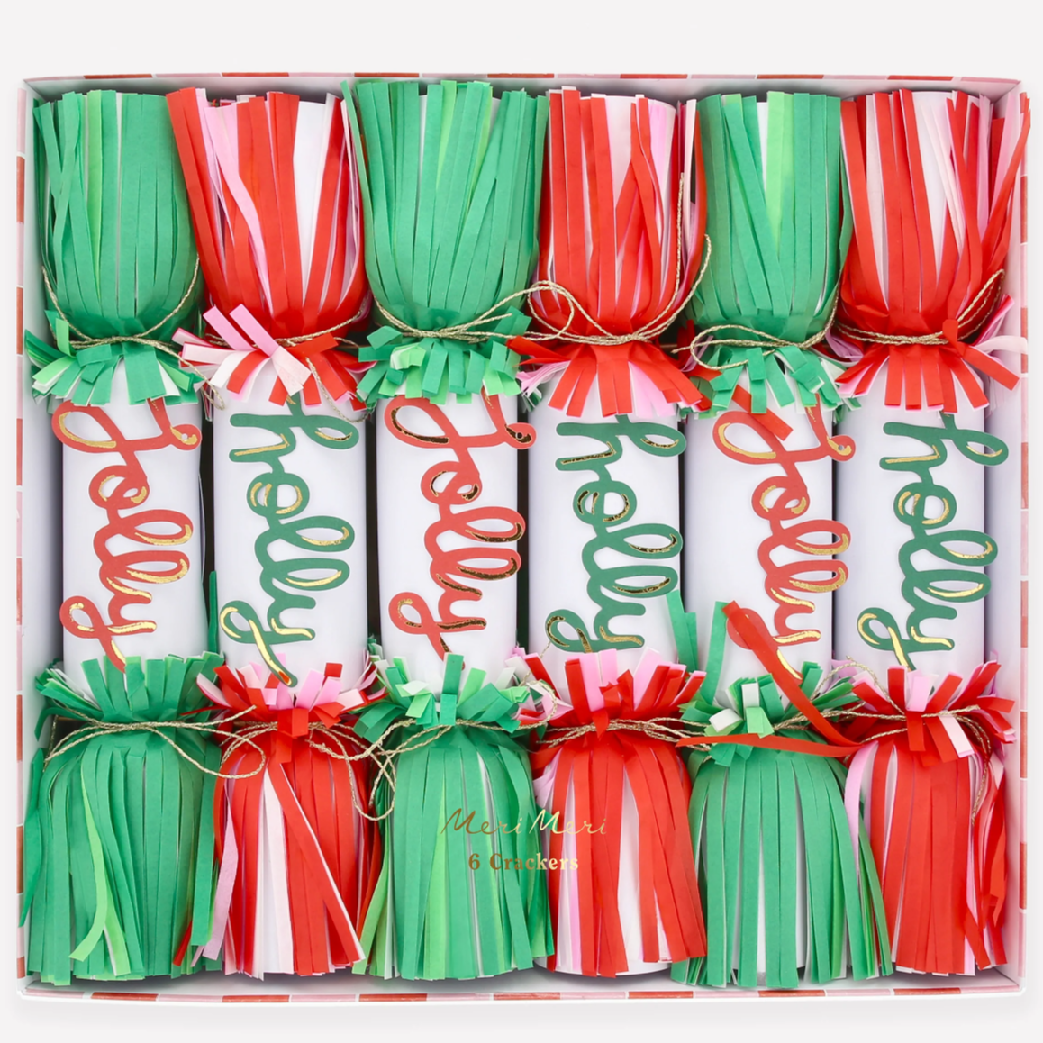 Jolly Holly Fringe Crackers
