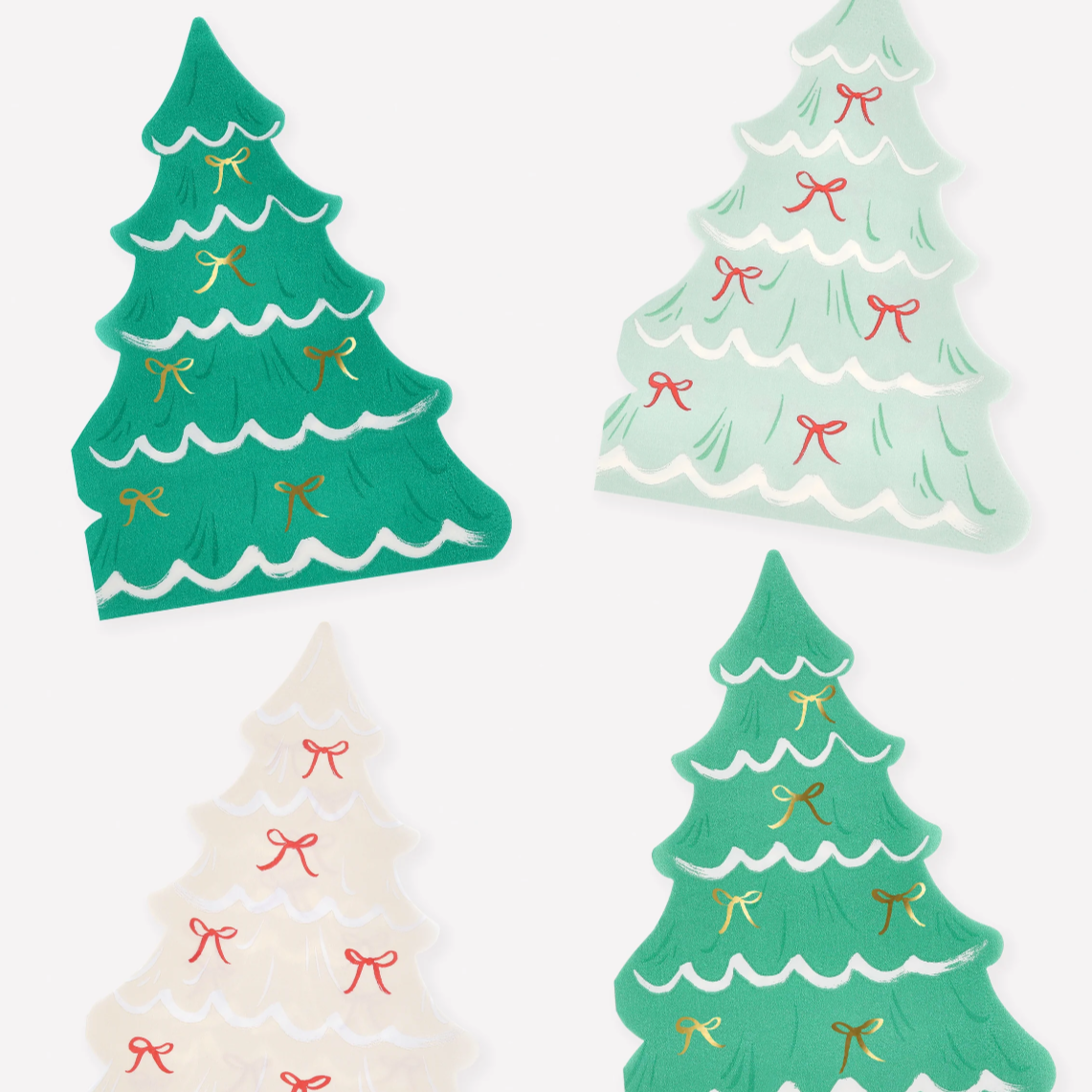 Christmas Tree With Bows Napkins