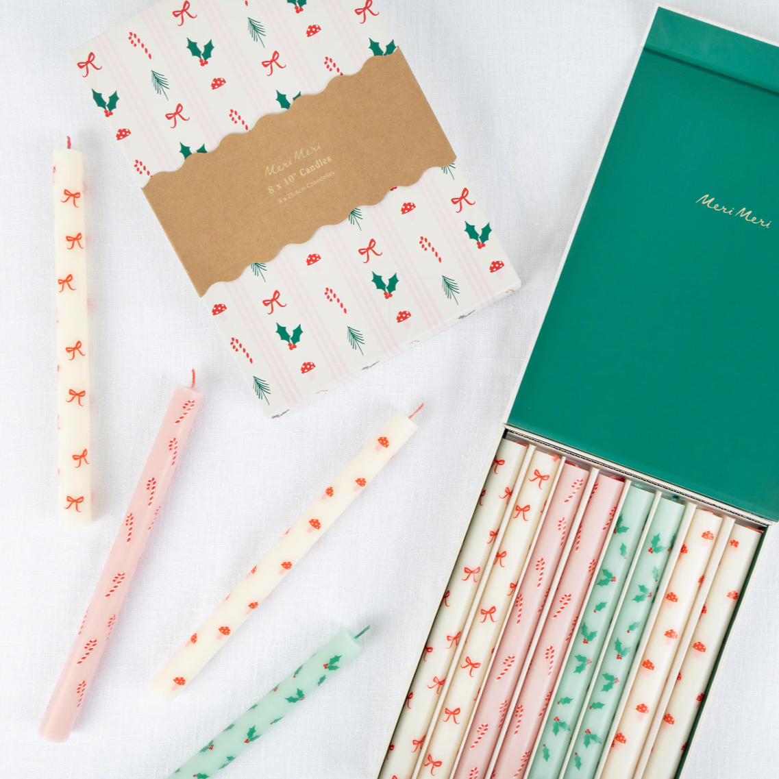 Festive Patterned Table Candles
