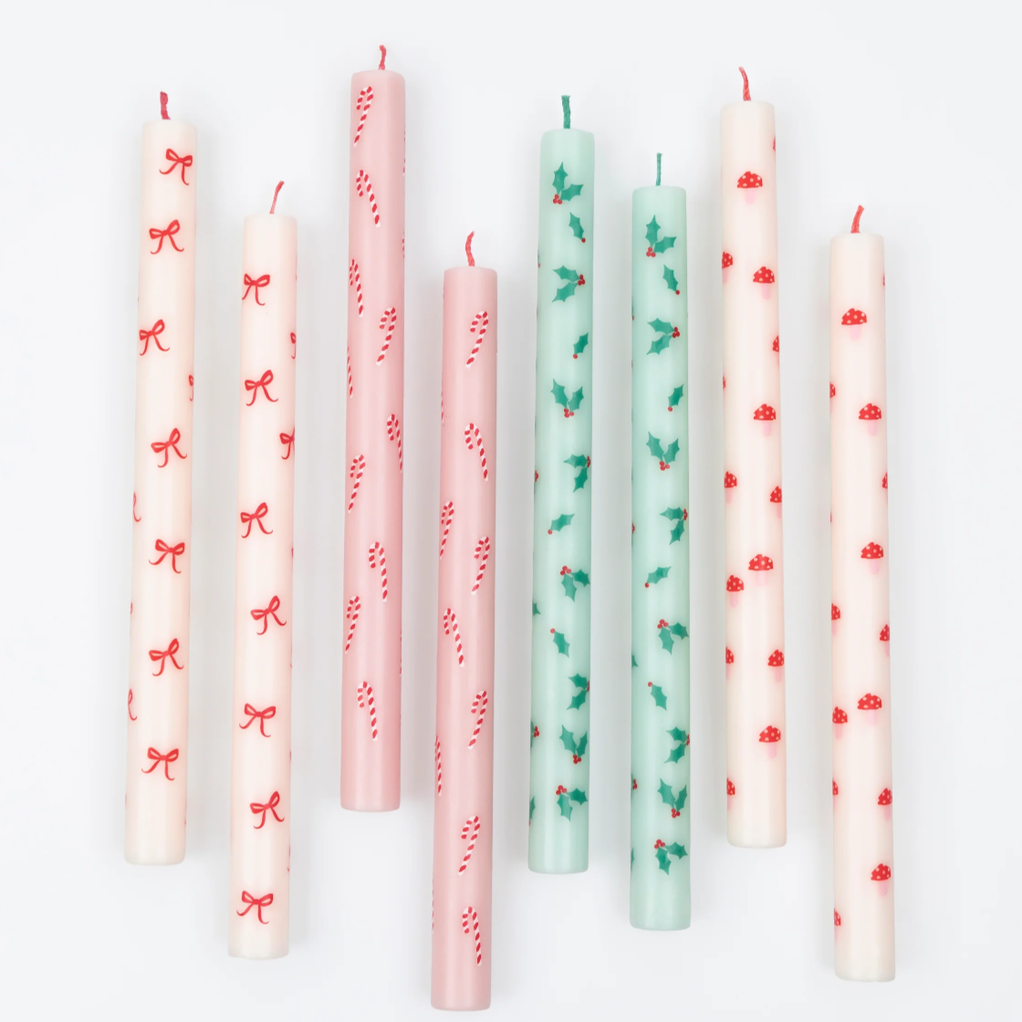 Festive Patterned Table Candles